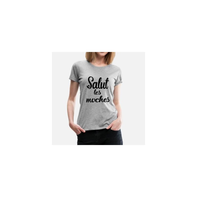T-shirt salut les moches - Femme GRIS