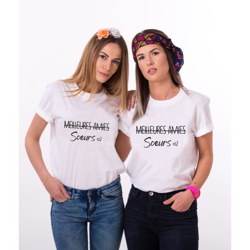 Cadeau pour meilleure amie, cadeau amitié, cadeau soeur, T-shirt  Personnalisé - Amie 5 Étoiles - TESCADEAUX