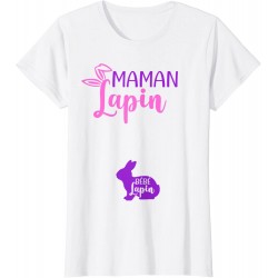 T-Shirt Femme Pâques Future Maman Annoncer Grossesse Enceinte Fête Du Bébé - Femme