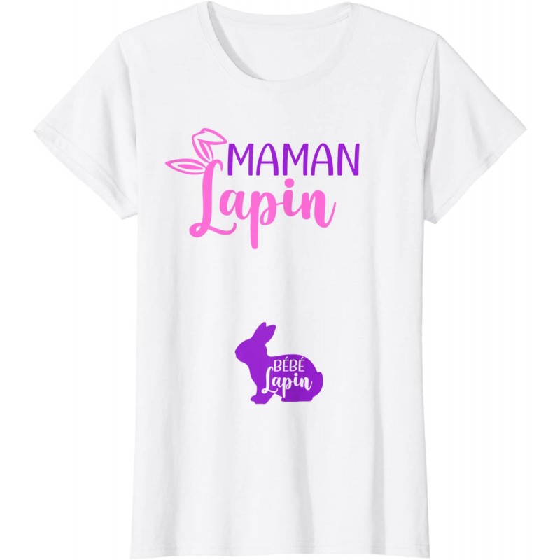 T-Shirt Femme Pâques Future Maman Annoncer Grossesse Enceinte Fête Du Bébé - Femme