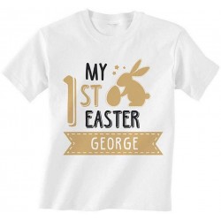 T-shirt personnalisé pour Motif Lapin de Pâques  - Cadeau enfant fille et garçon