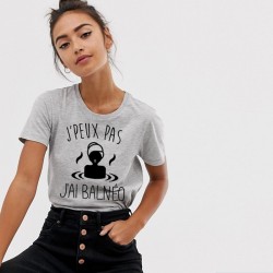 T-Shirt j'peux pas j'ai balnéothérapie - Femme Cadeau détente SPA