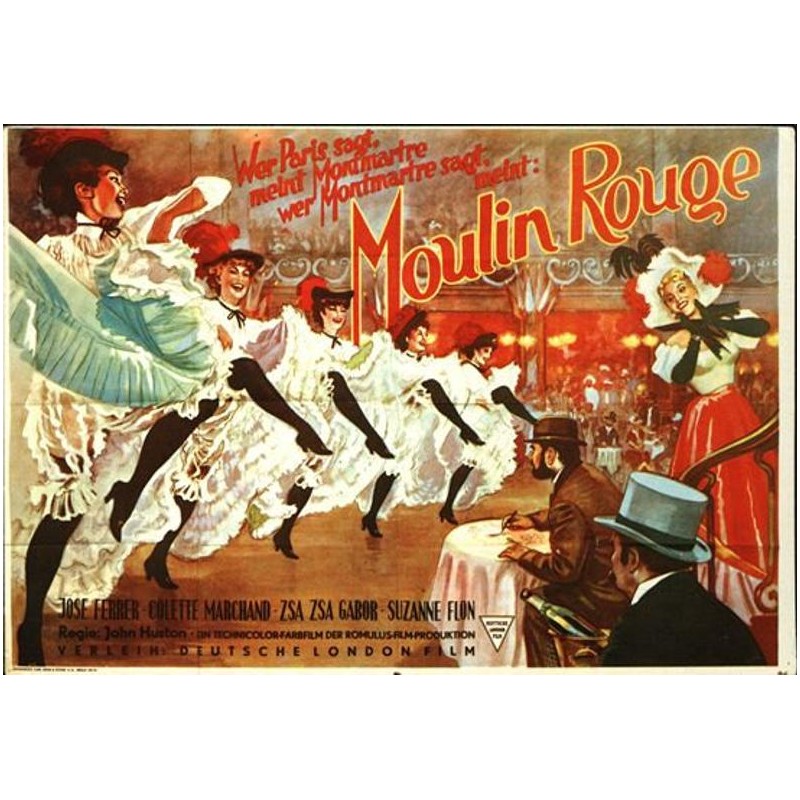 Affiche Vintage Moulin Rouge -  Poster avec cadre tableau film