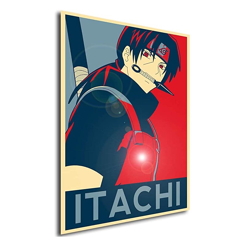 Affiche Itachi kunai propaganda - Poster avec cadre tableau manga