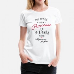 T-Shirt Princesse et secrétaire - femme et enfant