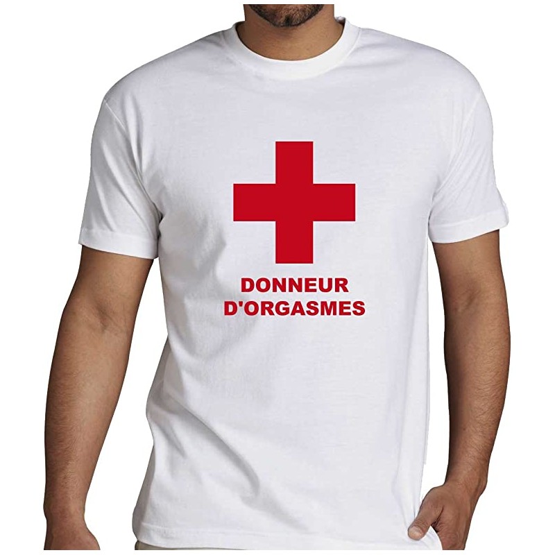 TShirt Croix Rouge Donneur d'orgasmes - Fan Homme & Enfant
