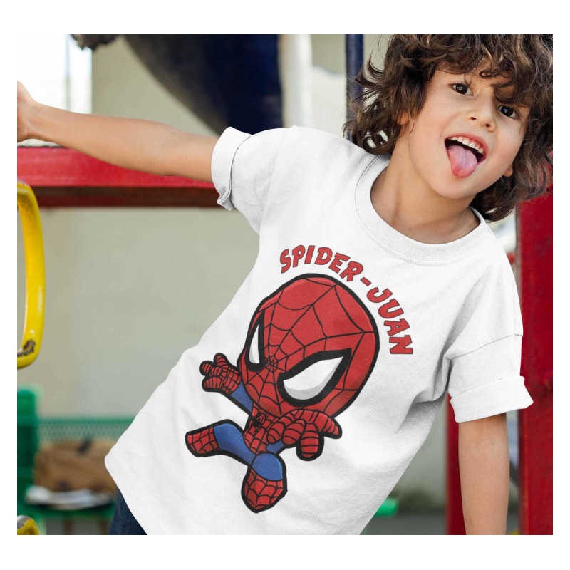 T-shirt spider-man avec nom - Cadeau anniversaire enfant fille et garçon  Enfant 3/4 ans