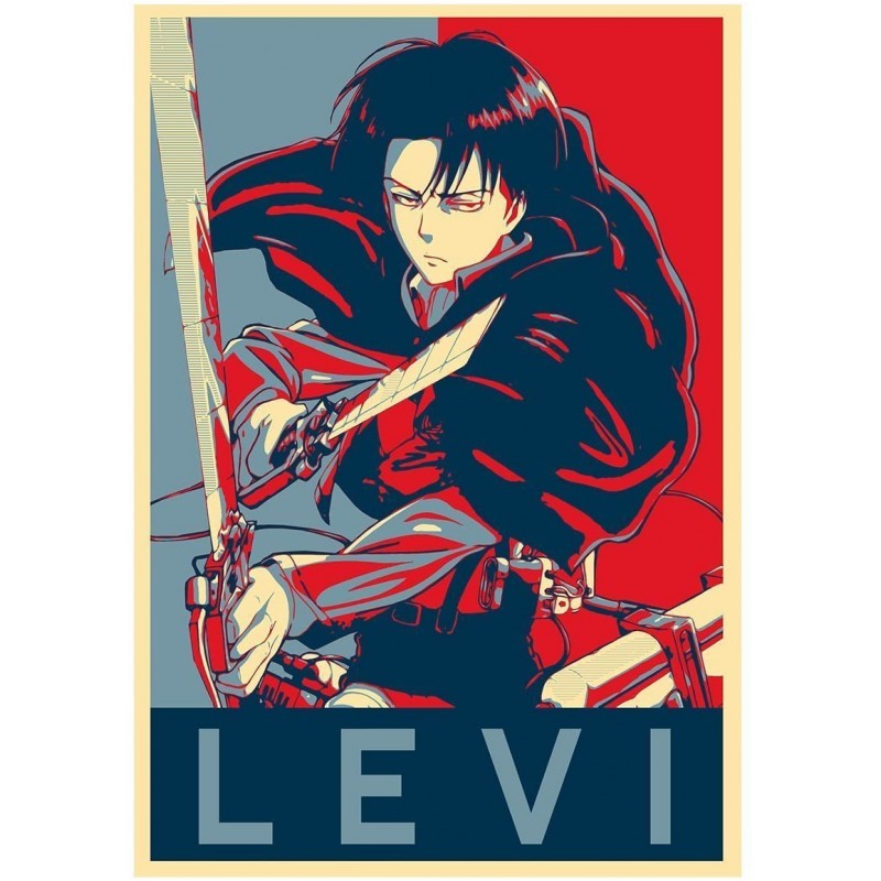 Affiche Attaque des titans - Poster avec cadre tableau Levi Propaganda