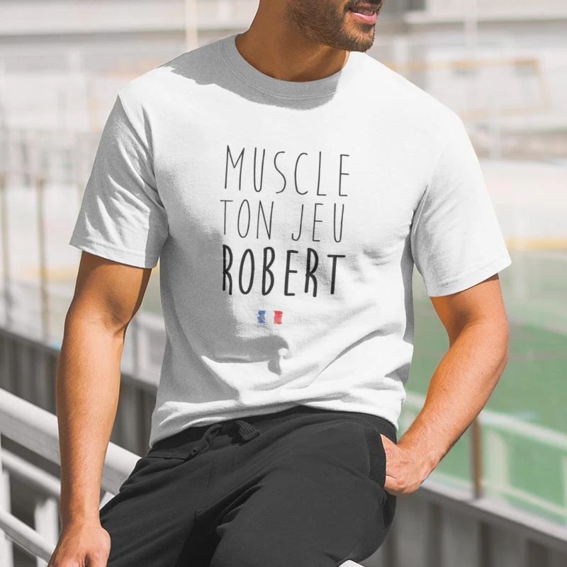 T-Shirt Muscle ton jeu Robert - Adulte et enfant - Prénom personnalisable