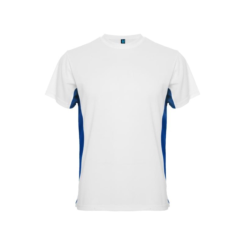 Maillot bicolor Blanc et manche bleu - T-Shirt Adulte et Enfant Toutes Les  tailles S