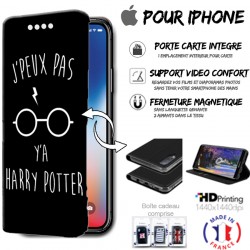 Housse portefeuille j'peux pas y'a Harry Potter iPhone - étui Apple