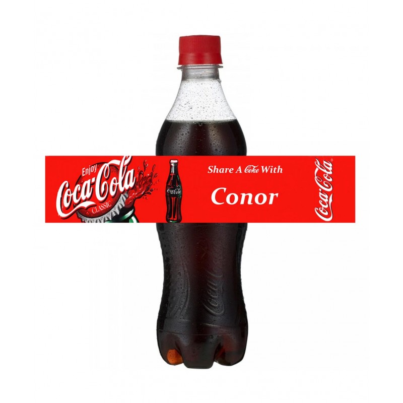 Étiquettes Coca Cola x 4 - nom personnalisable - décoration anniversaire fête