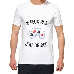 T-shirt Je peux pas j'ai bridge - Adulte et enfant instrument