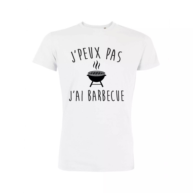 Tee shirt humour j'peux pas j'ai barbecue, tee shirt homme, cadeau
