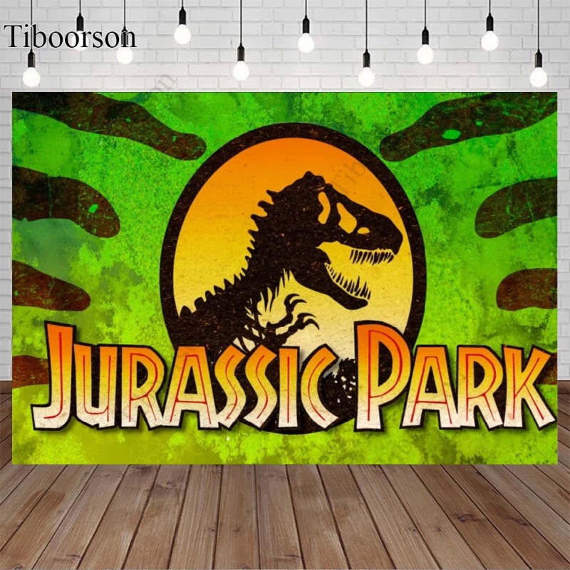 Affiche Jurassic World -  Fond Fête Bébé Garçon anniversaire Décoration Bannière dinosaure