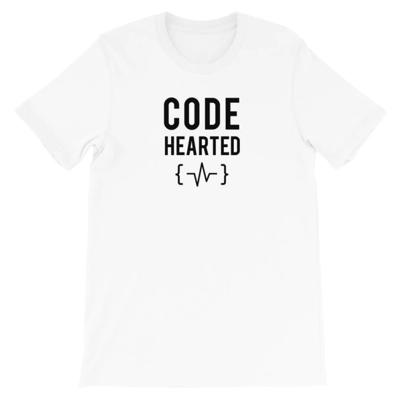 T-shirt code Hearted - Adulte et enfant