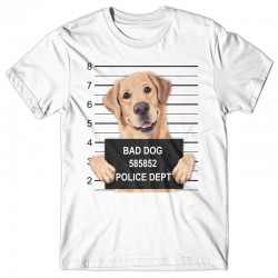 Tshirt Labrador chien méchant - Adulte et enfant cadeau