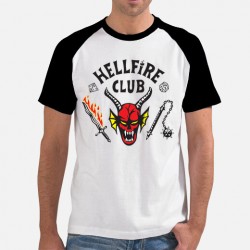 Tshirt Hellfire Club bicolore noir/blanc