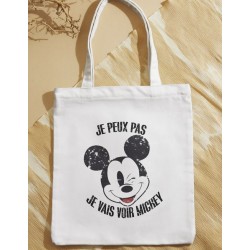 Totebag - Je peux pas j'ai Mickey