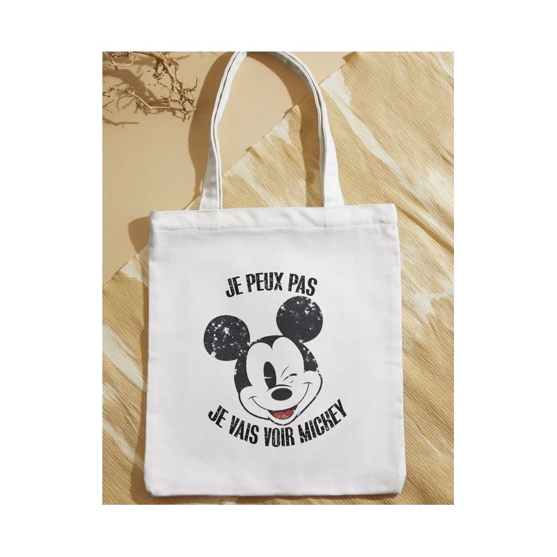 Totebag - Je peux pas j'ai Mickey