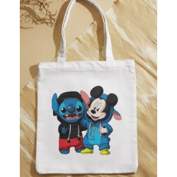 Totebag - Mickey et Stich en Kigurumi