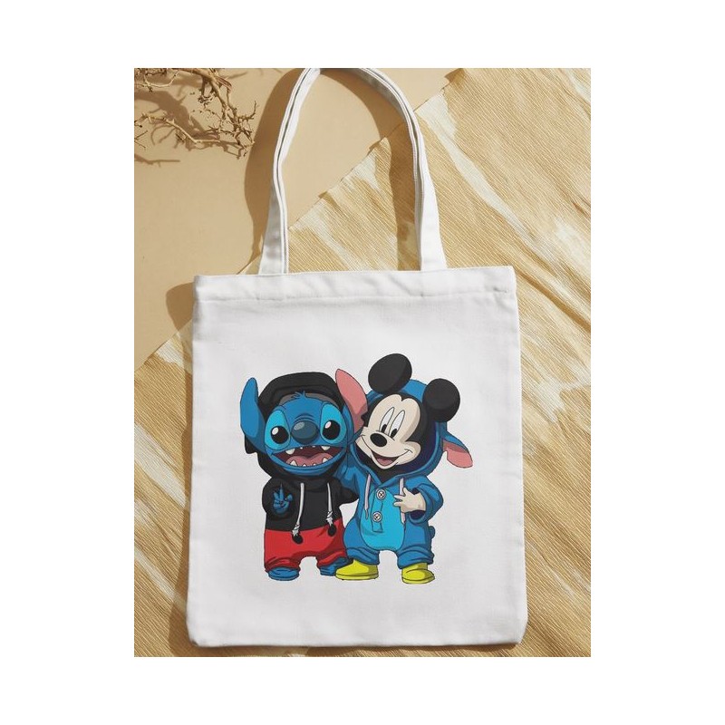 Totebag - Mickey et Stich en Kigurumi