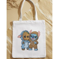 Totebag - Groot et Stitch en Kigurumi