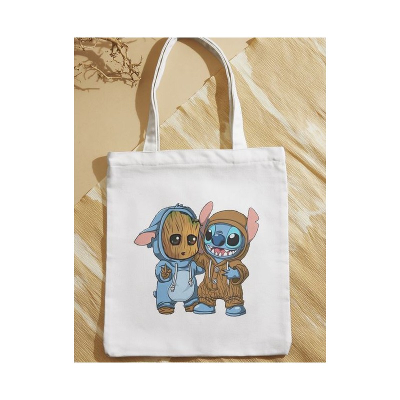 Totebag - Groot et Stitch en Kigurumi