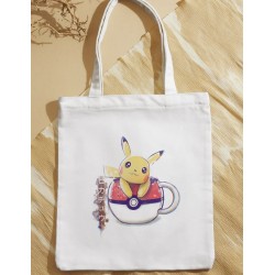 Totebag - Pikachu tasse pokeball