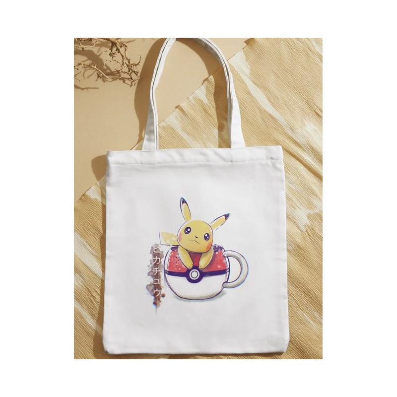 Totebag - Pikachu tasse pokeball