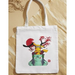 Totebag - Pikachu & Bulbizarre "Esprit Ninja"