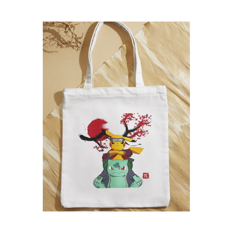 Totebag - Pikachu & Bulbizarre "Esprit Ninja"