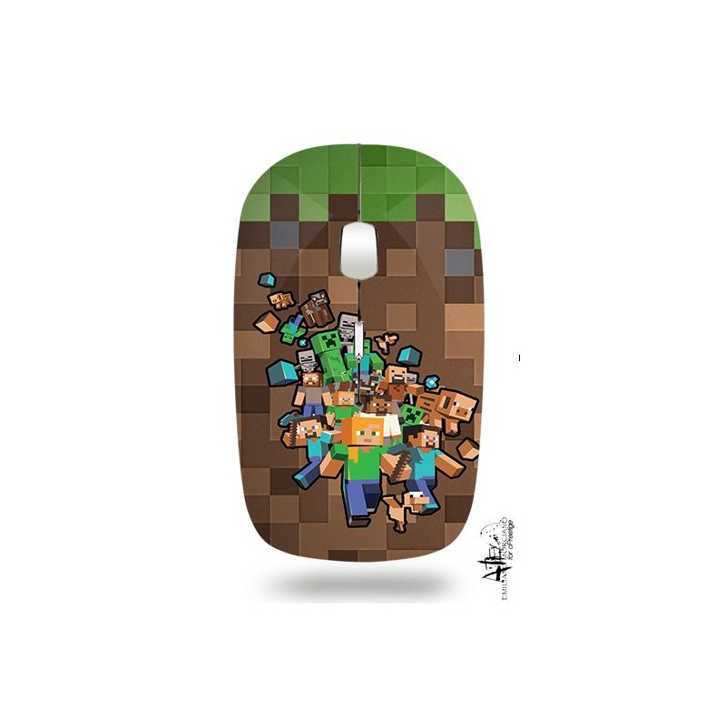 Souris ordinateur sans fil - Minecraft