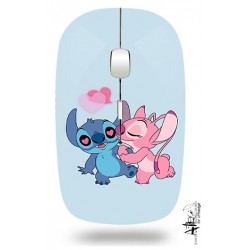 Souris ordinateur sans fil - Stitch amoureux