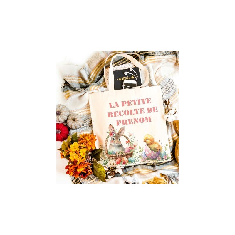 Tote bag personnalisable prénom "la petite récolte"