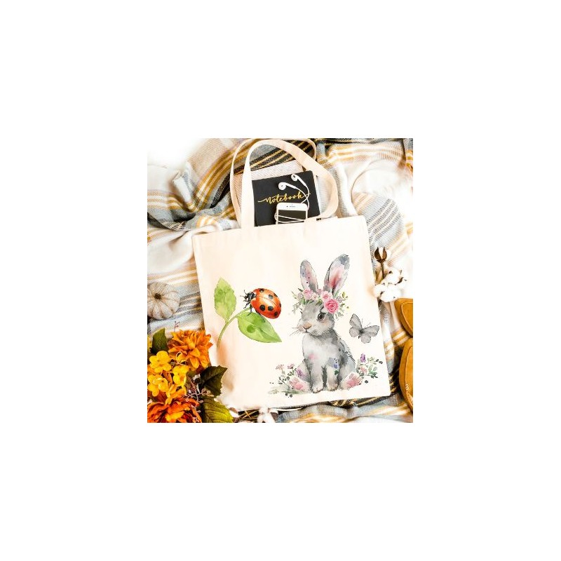 Tote bag lapin de Pâques