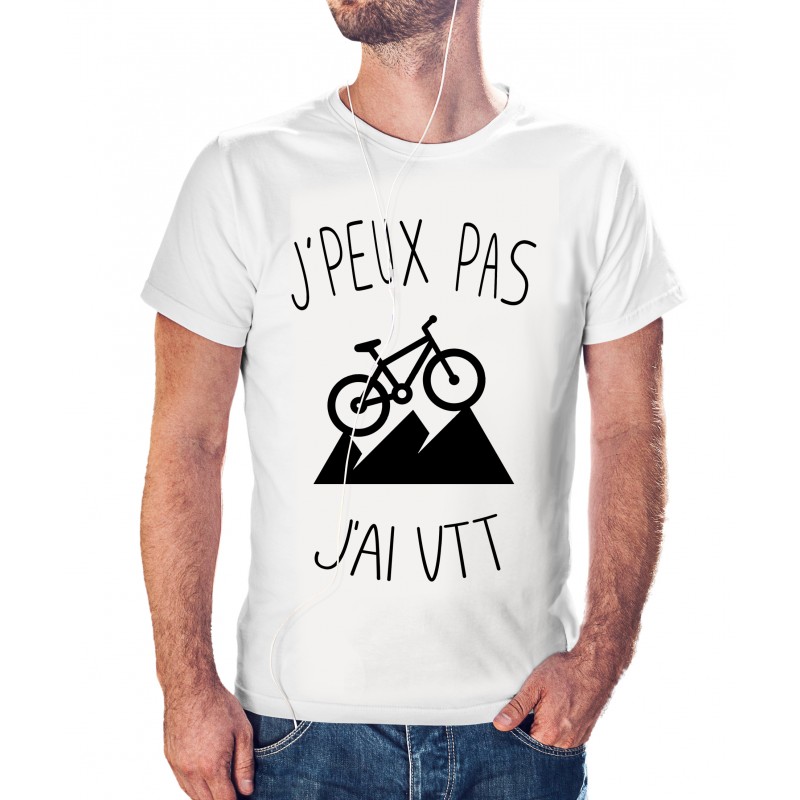 T-shirt j'peux pas j'ai vtt vélo - cadeau homme