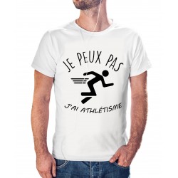 T-shirt j'peux pas j'ai athlétisme - cadeau homme running