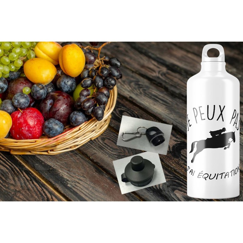 Gourde en aluminium - J'peux pas j'ai équitation